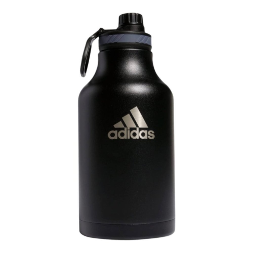 adidas 2 Liter (62 Oz) Metal Water Bottle, Hot/Cold Double-Walled Insulated 18/8